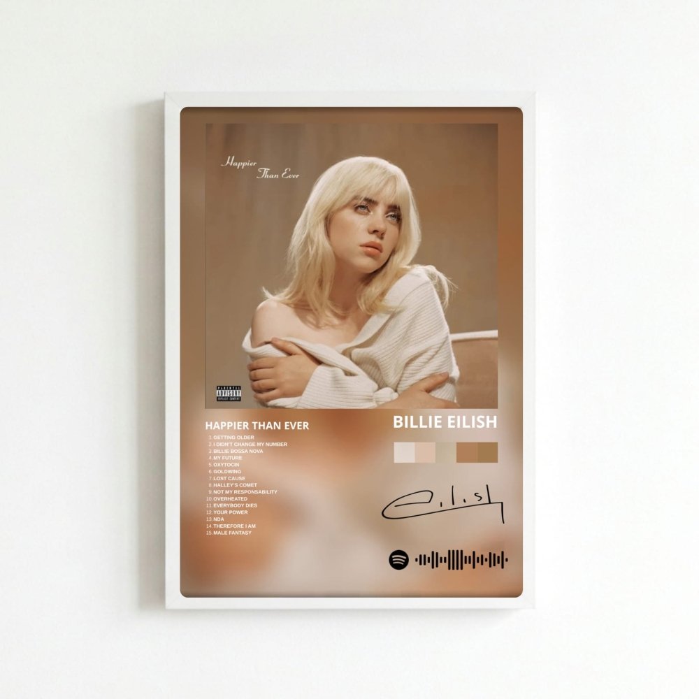 billie eilish - happier than ever - Vibes Districtbillie eilish - happier than ever poster BiancoVibes District