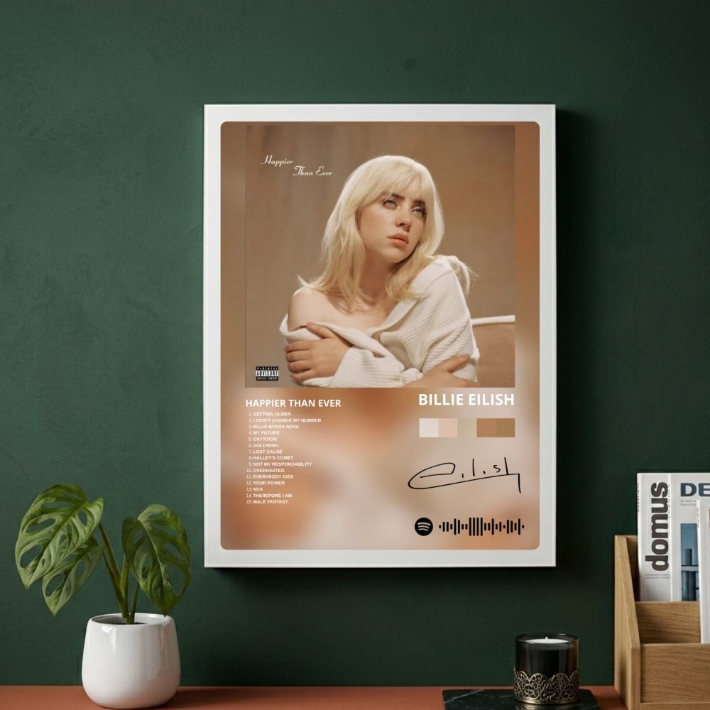 billie eilish - happier than ever - Vibes Districtbillie eilish - happier than ever poster GoldVibes District