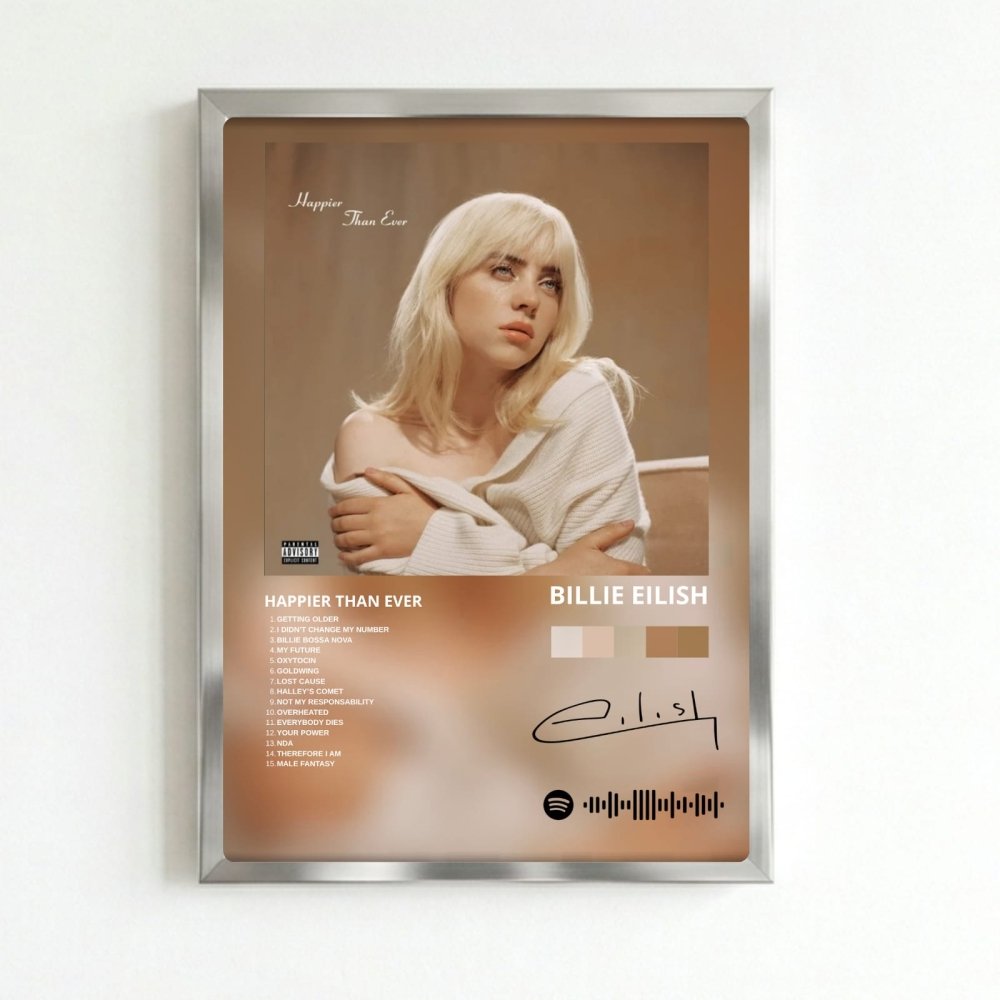 billie eilish - happier than ever - Vibes Districtbillie eilish - happier than ever poster SilverVibes District