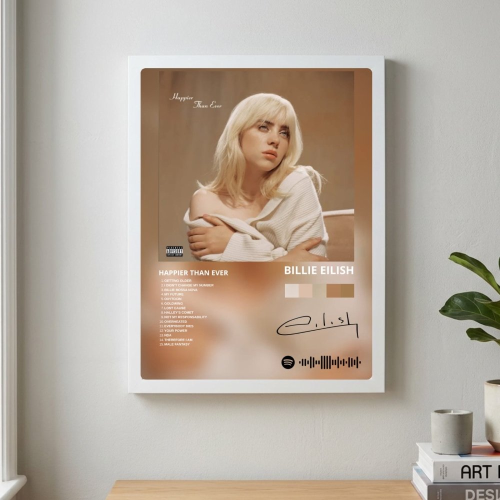 billie eilish - happier than ever - Vibes Districtbillie eilish - happier than ever poster GoldVibes District