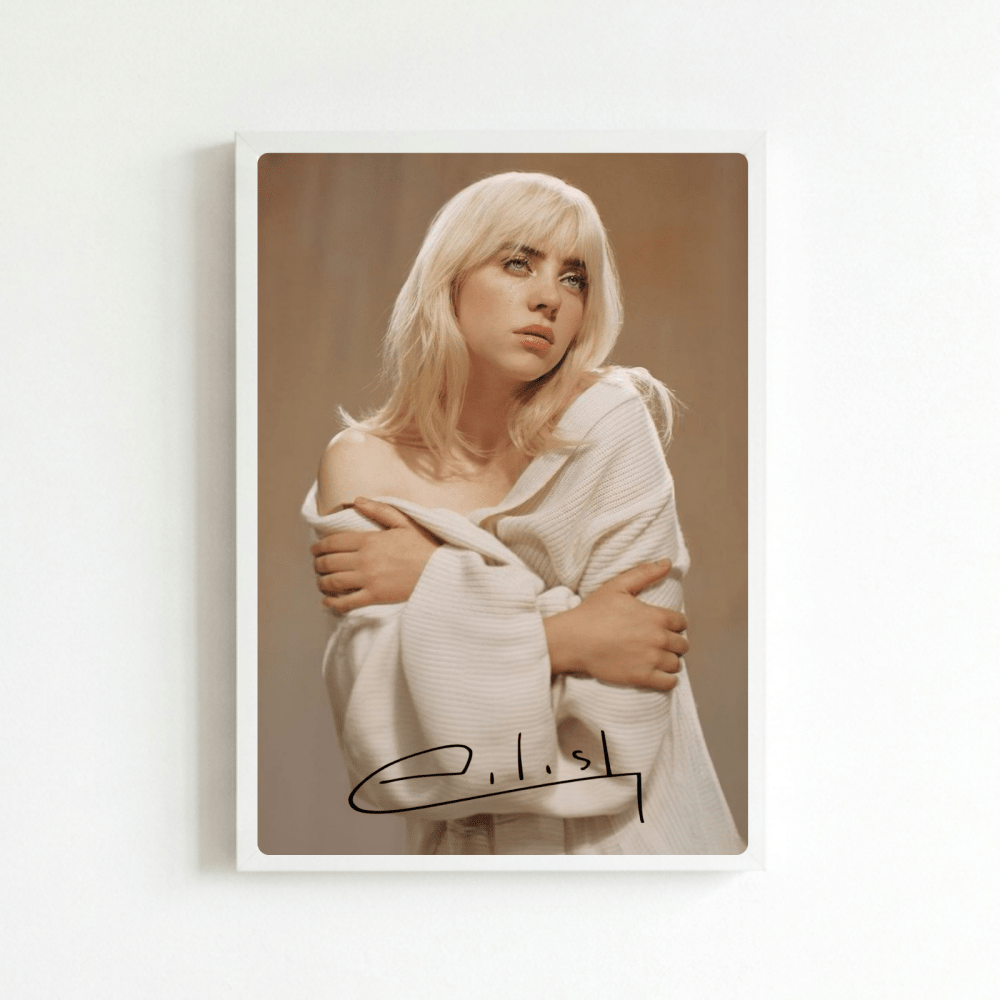Billie Eilish - Happier Than Ever Poster with Frame - Vibes DistrictBillie Eilish - Happier Than Ever Poster with Frame poster BiancoVibes District