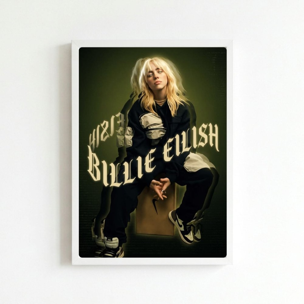 Billie Eilish - Happier Than Ever Poster with Frame - Vibes DistrictBillie Eilish - Happier Than Ever Poster with Frame poster BiancoVibes District