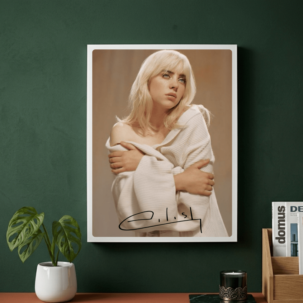 Billie Eilish - Happier Than Ever Poster with Frame - Vibes DistrictBillie Eilish - Happier Than Ever Poster with Frame poster GoldVibes District
