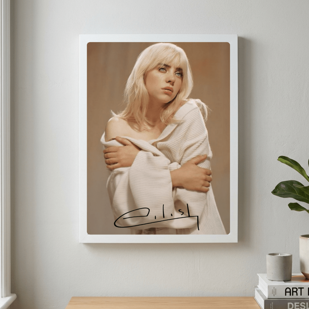 Billie Eilish - Happier Than Ever Poster with Frame - Vibes DistrictBillie Eilish - Happier Than Ever Poster with Frame poster GoldVibes District