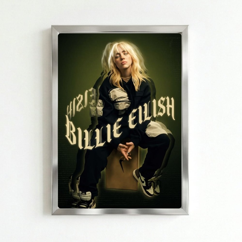 Billie Eilish - Happier Than Ever Poster with Frame - Vibes DistrictBillie Eilish - Happier Than Ever Poster with Frame poster SilverVibes District