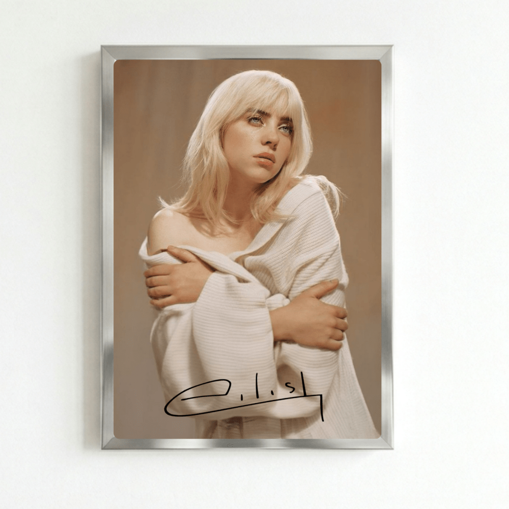 Billie Eilish - Happier Than Ever Poster with Frame - Vibes DistrictBillie Eilish - Happier Than Ever Poster with Frame poster SilverVibes District