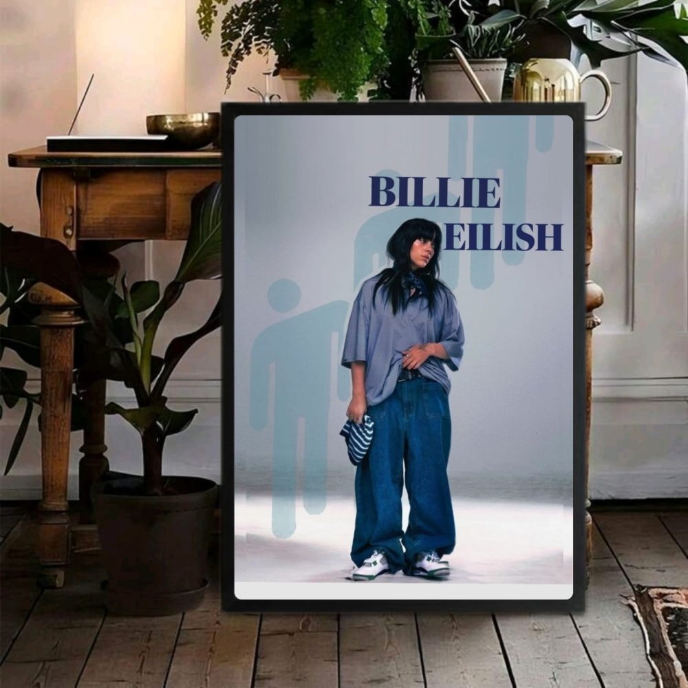 Billie Eilish - Hit Me Hard And Soft Poster with Frame - Vibes DistrictBillie Eilish - Hit Me Hard And Soft Poster with Frame poster SilverVibes District