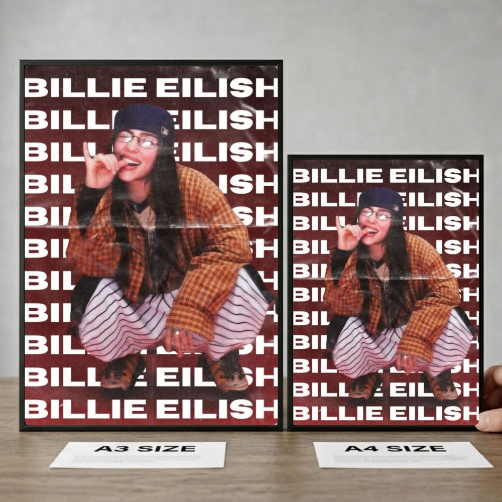 Billie Eilish - Hit Me Hard And Soft Poster with Frame - Vibes DistrictBillie Eilish - Hit Me Hard And Soft Poster with Frame poster SilverVibes District