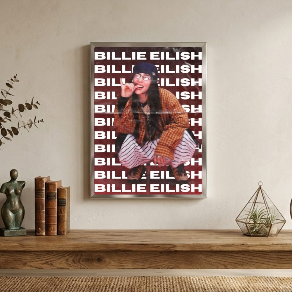 Billie Eilish - Hit Me Hard And Soft Poster with Frame - Vibes DistrictBillie Eilish - Hit Me Hard And Soft Poster with Frame poster SilverVibes District