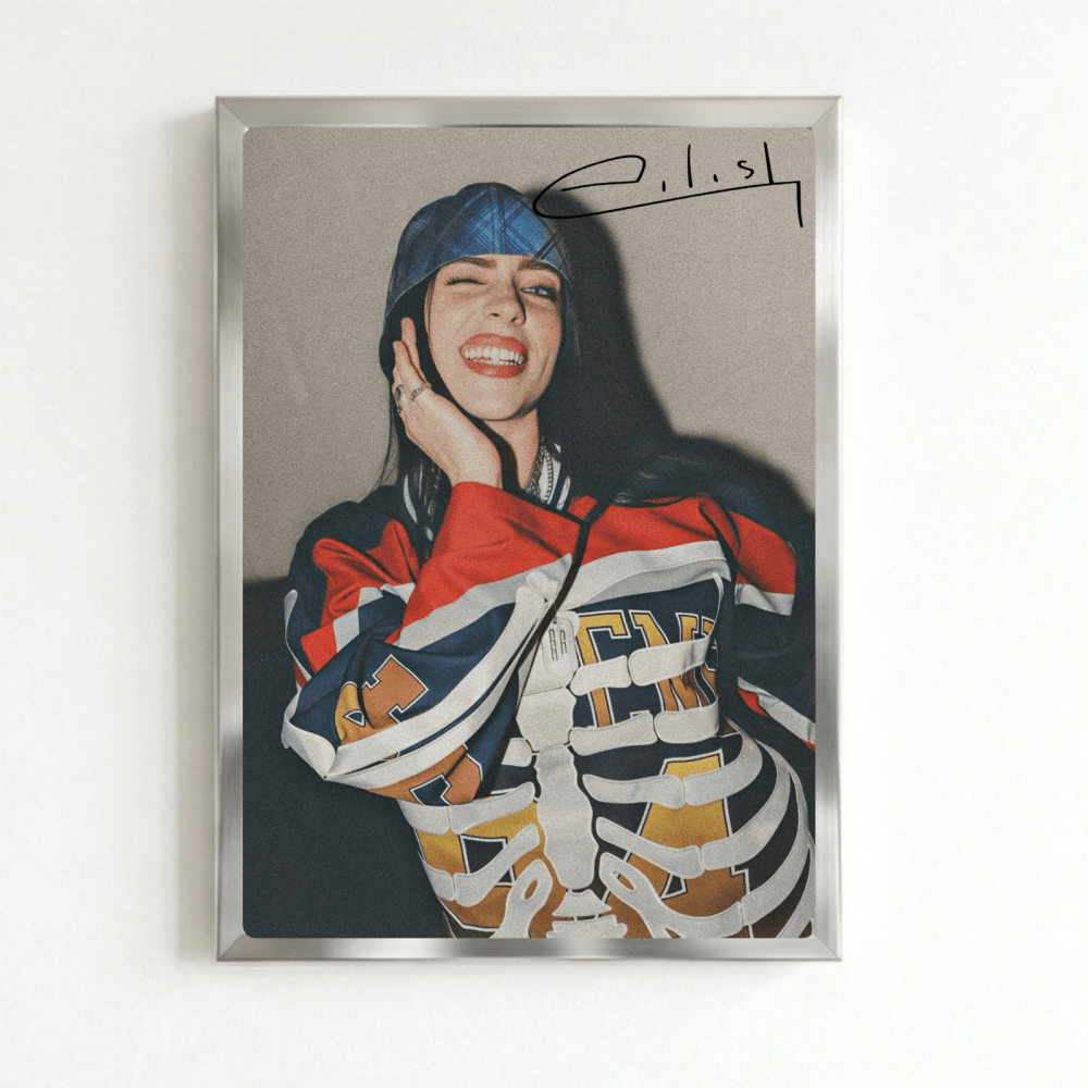 Billie Eilish - Hit Me Hard And Soft Poster with Frame - Vibes DistrictBillie Eilish - Hit Me Hard And Soft Poster with Frame poster SilverVibes District