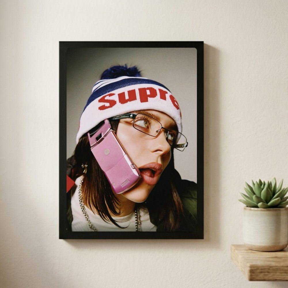 Billie Eilish - Hit Me Hard And Soft Poster with Frame - Vibes DistrictBillie Eilish - Hit Me Hard And Soft Poster with Frame poster SilverVibes District