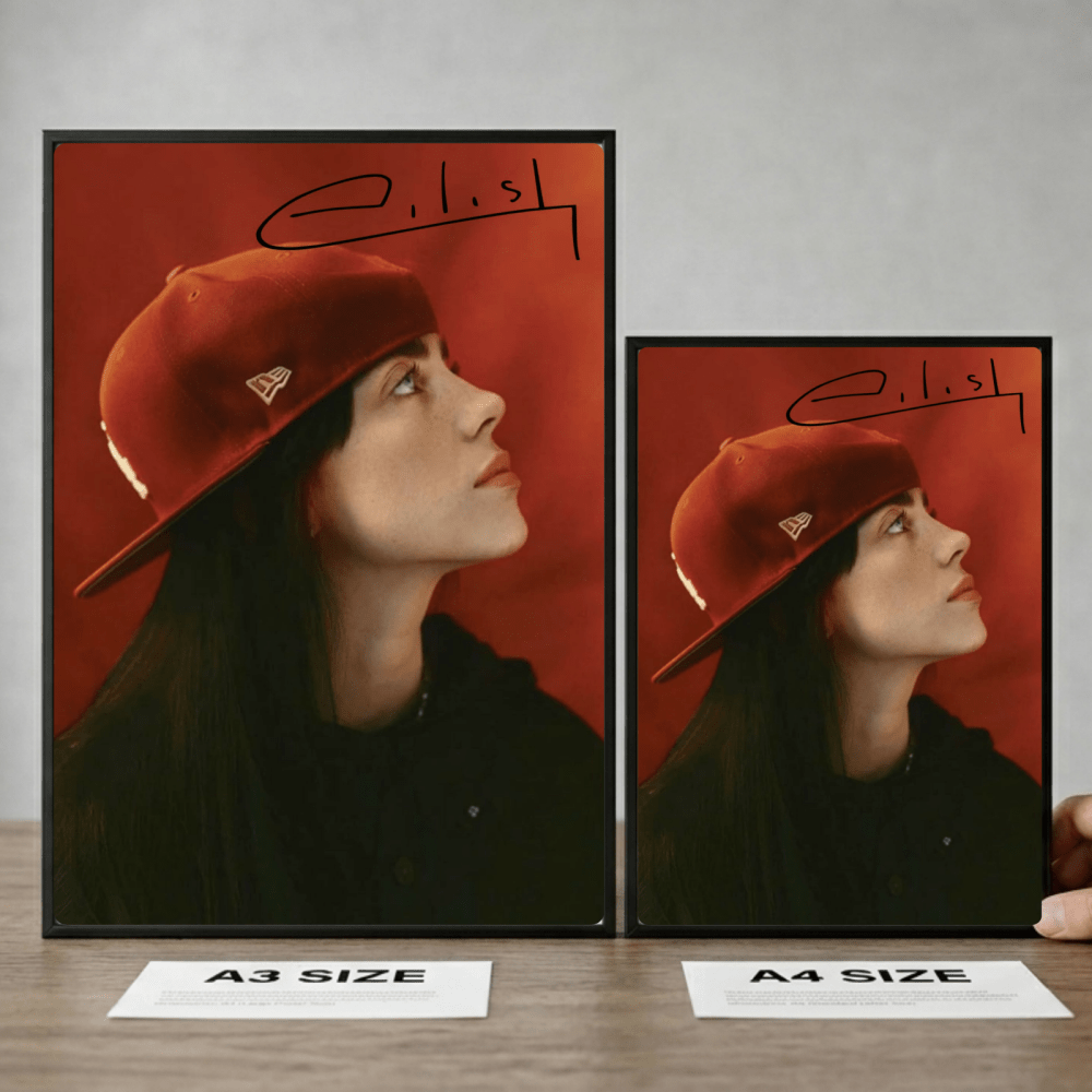 Billie Eilish - Hit Me Hard And Soft Poster with Frame - Vibes DistrictBillie Eilish - Hit Me Hard And Soft Poster with Frame poster GoldVibes District