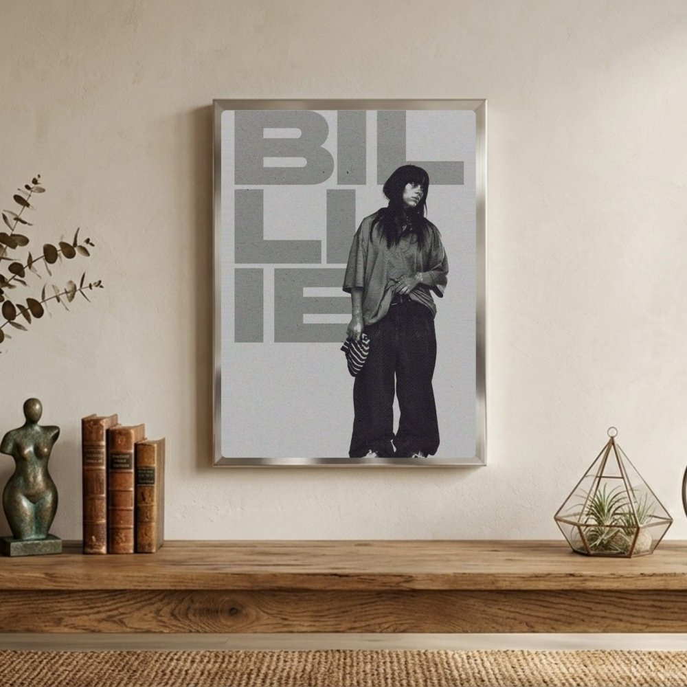 Billie Eilish - Hit Me Hard And Soft Poster with Frame - Vibes DistrictBillie Eilish - Hit Me Hard And Soft Poster with Frame poster GoldVibes District