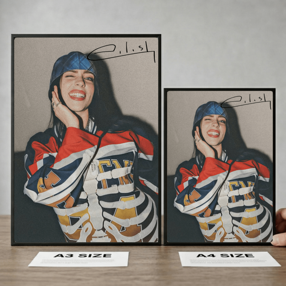Billie Eilish - Hit Me Hard And Soft Poster with Frame - Vibes DistrictBillie Eilish - Hit Me Hard And Soft Poster with Frame poster GoldVibes District