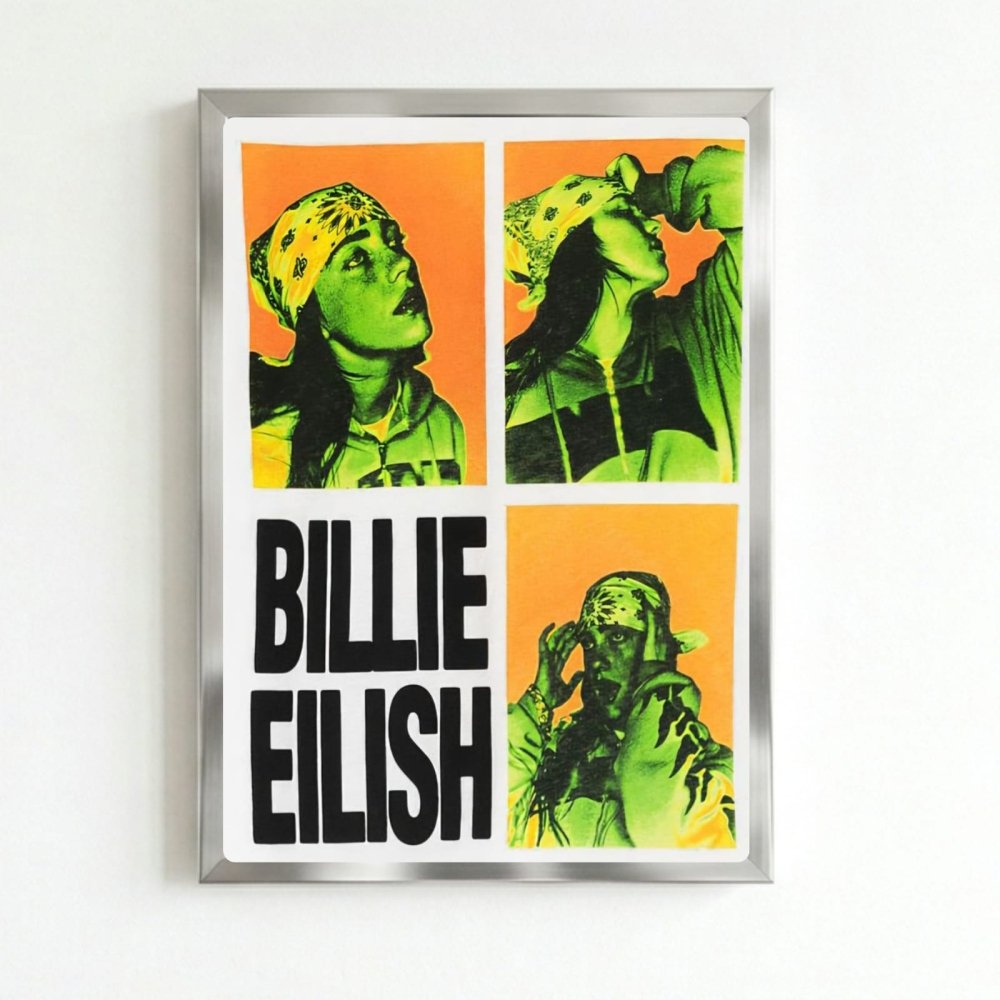 Billie Eilish - Hit Me Hard And Soft Poster with Frame - Vibes DistrictBillie Eilish - Hit Me Hard And Soft Poster with Frame poster SilverVibes District