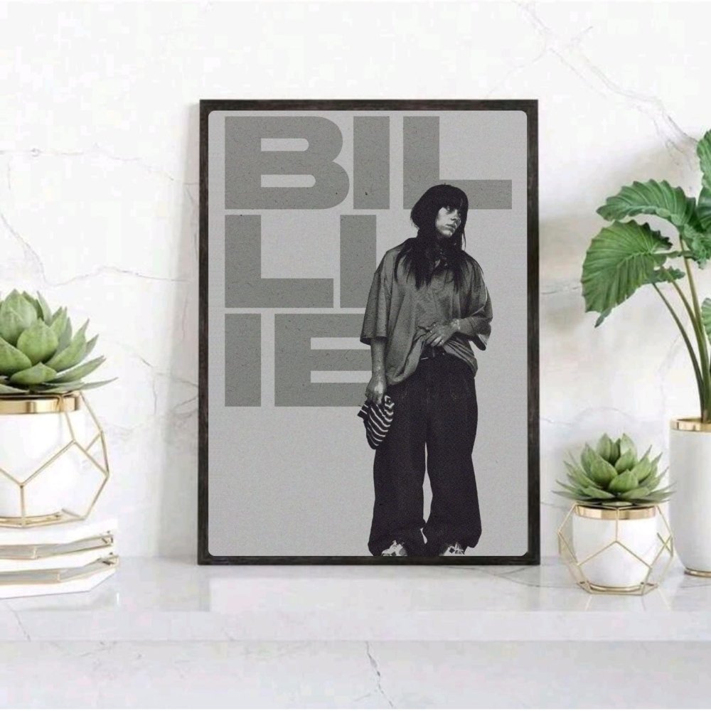 Billie Eilish - Hit Me Hard And Soft Poster with Frame - Vibes DistrictBillie Eilish - Hit Me Hard And Soft Poster with Frame poster GoldVibes District