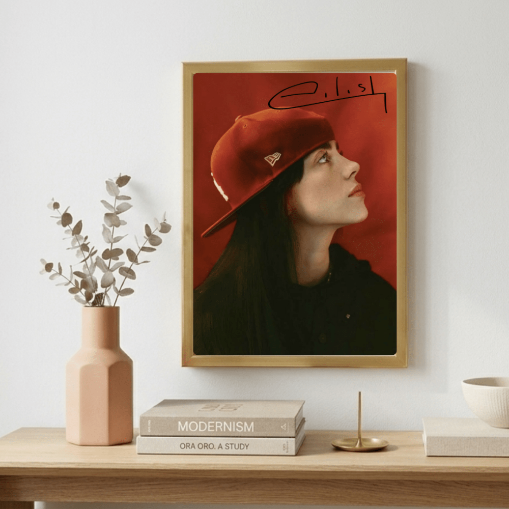 Billie Eilish - Hit Me Hard And Soft Poster with Frame - Vibes DistrictBillie Eilish - Hit Me Hard And Soft Poster with Frame poster GoldVibes District