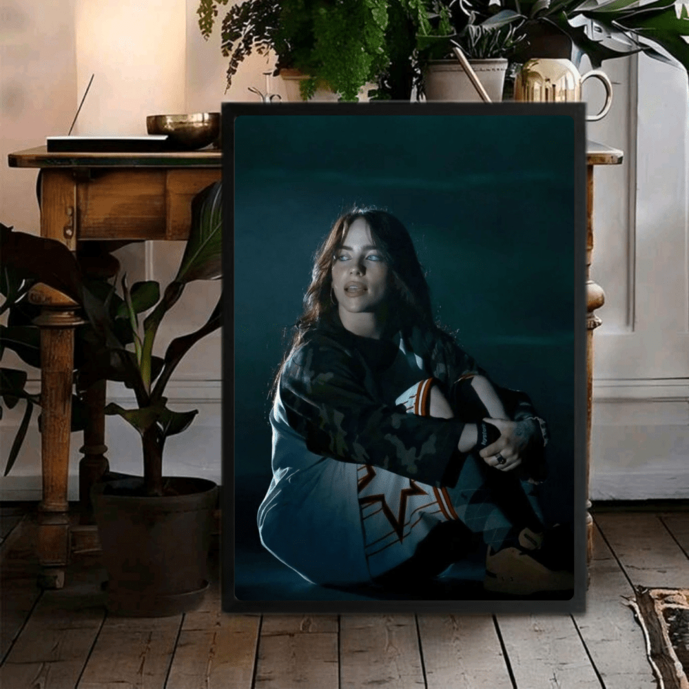 Billie Eilish - Hit Me Hard And Soft Poster with Frame - Vibes DistrictBillie Eilish - Hit Me Hard And Soft Poster with Frame poster GoldVibes District