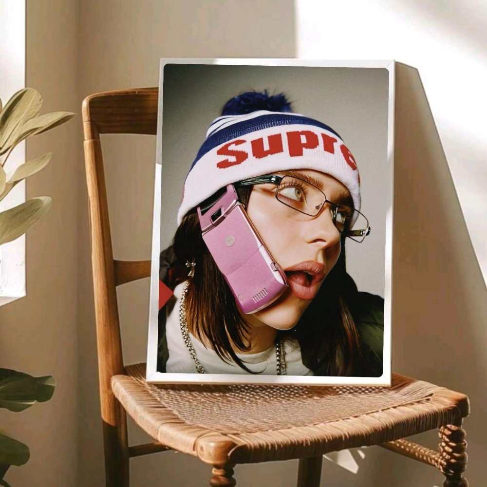 Billie Eilish - Hit Me Hard And Soft Poster with Frame - Vibes DistrictBillie Eilish - Hit Me Hard And Soft Poster with Frame poster SilverVibes District