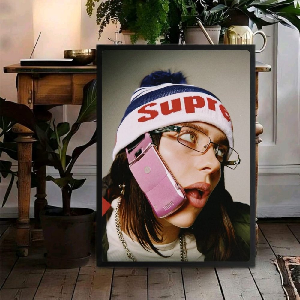 Billie Eilish - Hit Me Hard And Soft Poster with Frame - Vibes DistrictBillie Eilish - Hit Me Hard And Soft Poster with Frame poster SilverVibes District