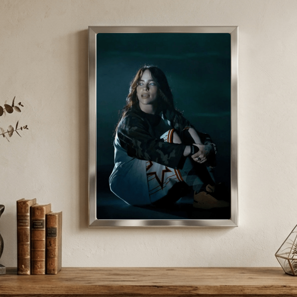 Billie Eilish - Hit Me Hard And Soft Poster with Frame - Vibes DistrictBillie Eilish - Hit Me Hard And Soft Poster with Frame poster GoldVibes District