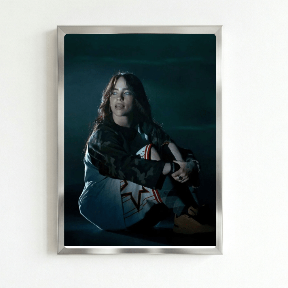 Billie Eilish - Hit Me Hard And Soft Poster with Frame - Vibes DistrictBillie Eilish - Hit Me Hard And Soft Poster with Frame poster SilverVibes District