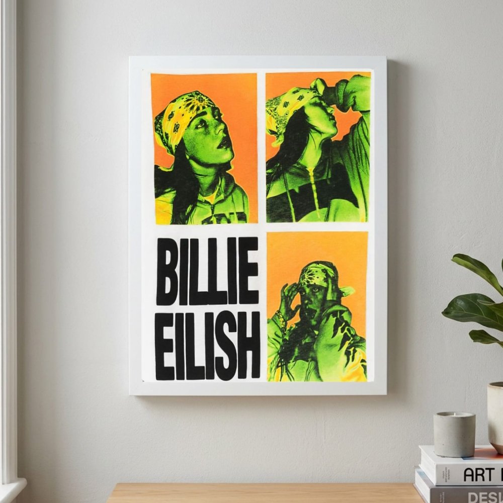 Billie Eilish - Hit Me Hard And Soft Poster with Frame - Vibes DistrictBillie Eilish - Hit Me Hard And Soft Poster with Frame poster GoldVibes District