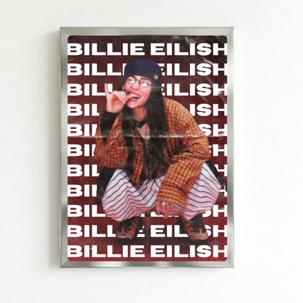 Billie Eilish - Hit Me Hard And Soft Poster with Frame - Vibes DistrictBillie Eilish - Hit Me Hard And Soft Poster with Frame poster SilverVibes District