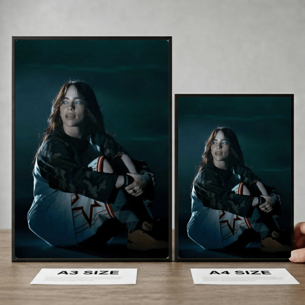 Billie Eilish - Hit Me Hard And Soft Poster with Frame - Vibes DistrictBillie Eilish - Hit Me Hard And Soft Poster with Frame poster GoldVibes District