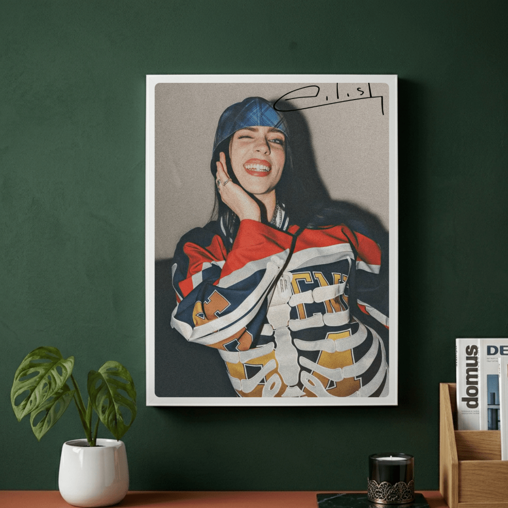 Billie Eilish - Hit Me Hard And Soft Poster with Frame - Vibes DistrictBillie Eilish - Hit Me Hard And Soft Poster with Frame poster GoldVibes District