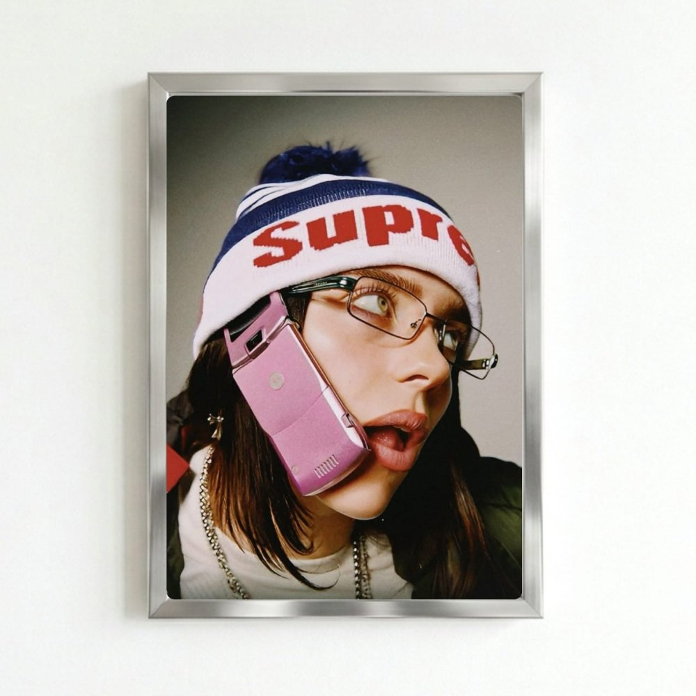 Billie Eilish - Hit Me Hard And Soft Poster with Frame - Vibes DistrictBillie Eilish - Hit Me Hard And Soft Poster with Frame poster SilverVibes District