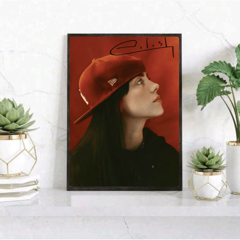 Billie Eilish - Hit Me Hard And Soft Poster with Frame - Vibes DistrictBillie Eilish - Hit Me Hard And Soft Poster with Frame poster GoldVibes District