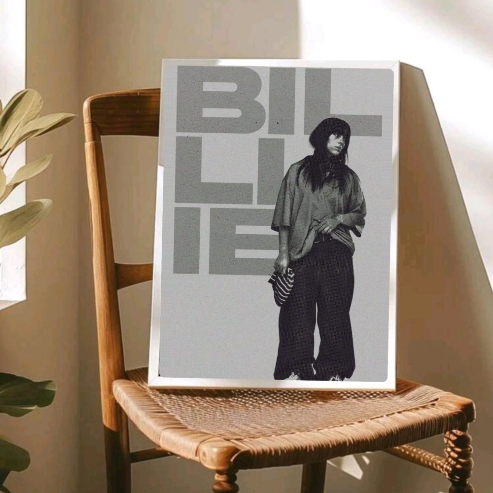 Billie Eilish - Hit Me Hard And Soft Poster with Frame - Vibes DistrictBillie Eilish - Hit Me Hard And Soft Poster with Frame poster GoldVibes District