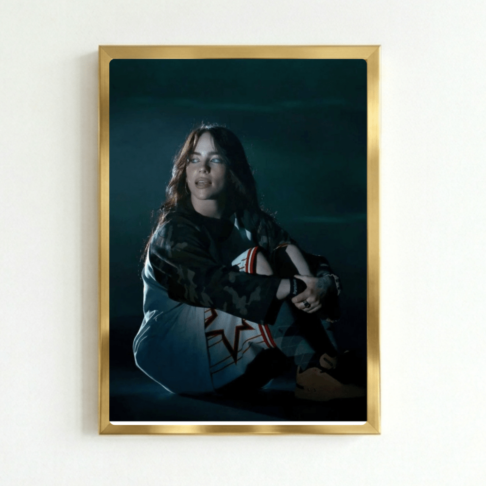 Billie Eilish - Hit Me Hard And Soft Poster with Frame - Vibes DistrictBillie Eilish - Hit Me Hard And Soft Poster with Frame poster GoldVibes District