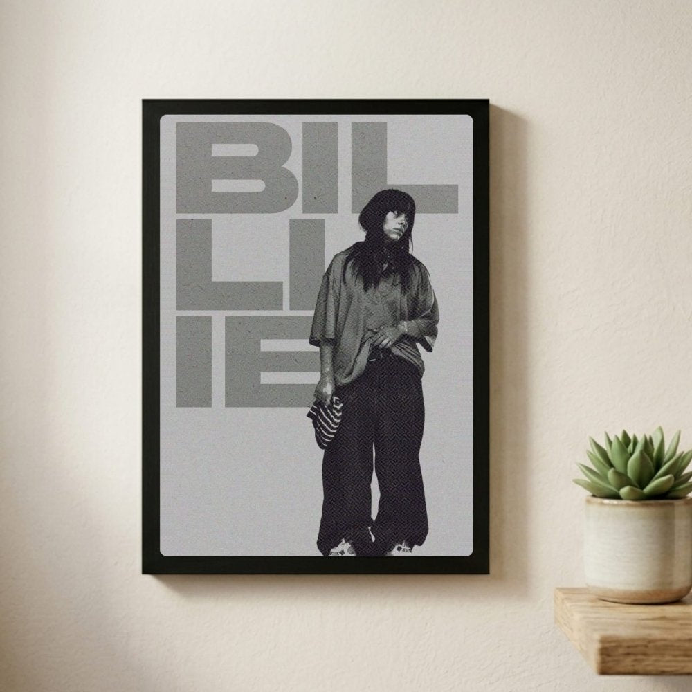Billie Eilish - Hit Me Hard And Soft Poster with Frame - Vibes DistrictBillie Eilish - Hit Me Hard And Soft Poster with Frame poster GoldVibes District