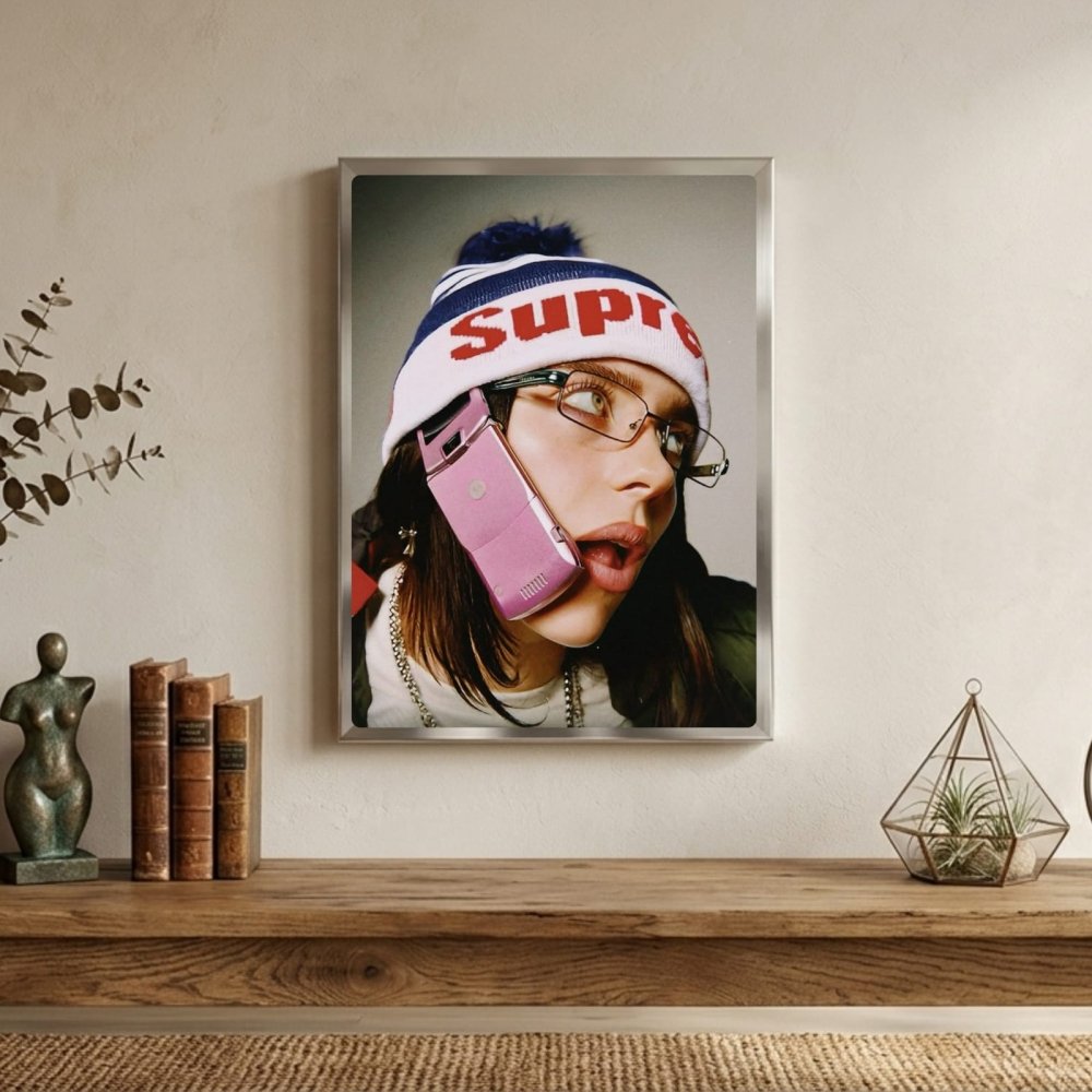 Billie Eilish - Hit Me Hard And Soft Poster with Frame - Vibes DistrictBillie Eilish - Hit Me Hard And Soft Poster with Frame poster SilverVibes District