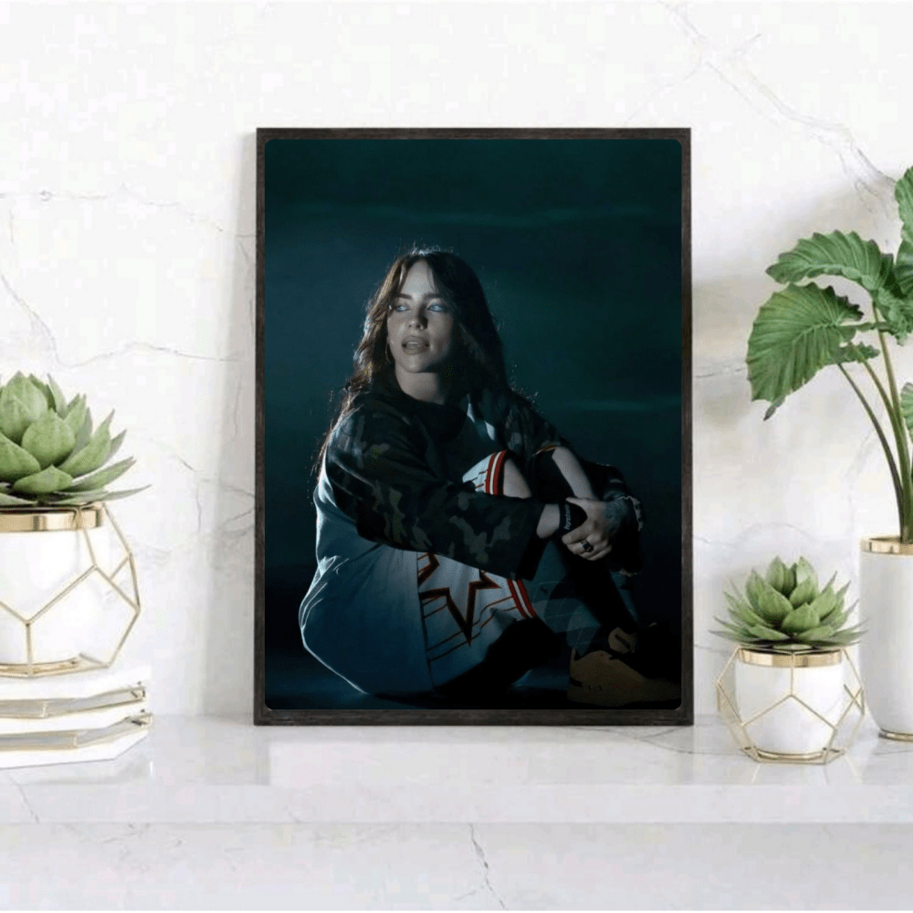 Billie Eilish - Hit Me Hard And Soft Poster with Frame - Vibes DistrictBillie Eilish - Hit Me Hard And Soft Poster with Frame poster GoldVibes District