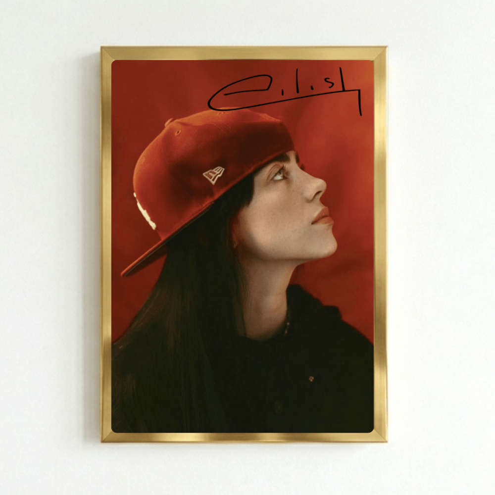 Billie Eilish - Hit Me Hard And Soft Poster with Frame - Vibes DistrictBillie Eilish - Hit Me Hard And Soft Poster with Frame poster GoldVibes District