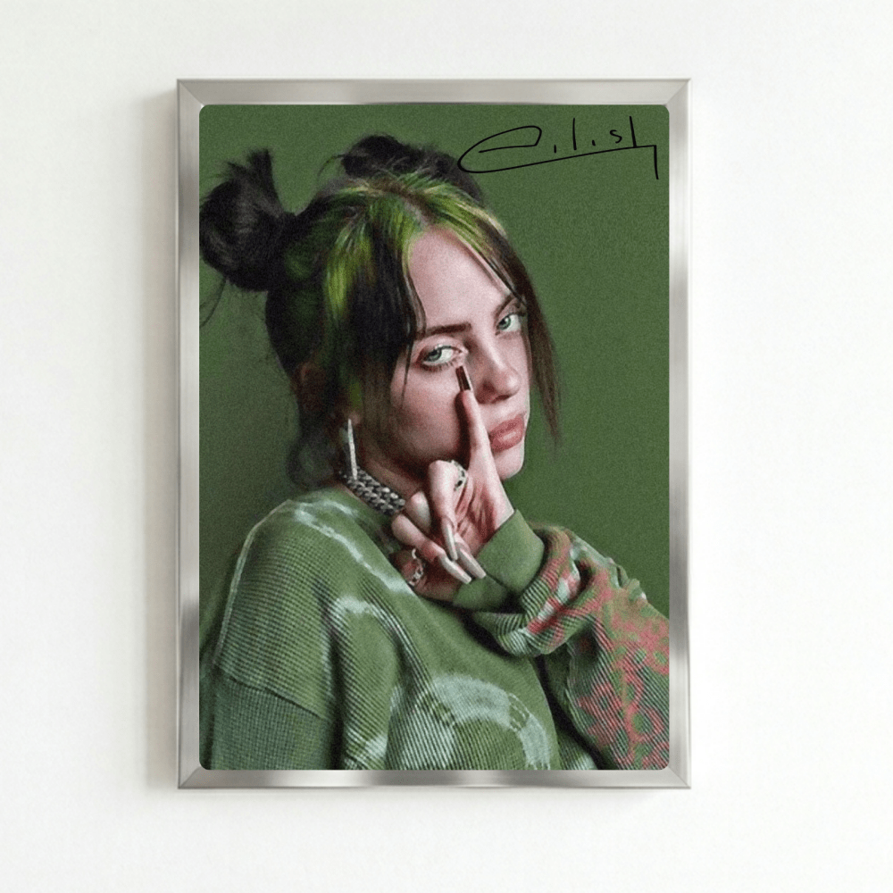 Billie Eilish - Hit Me Hard And Soft Poster with Frame - Vibes DistrictBillie Eilish - Hit Me Hard And Soft Poster with Frame poster SilverVibes District