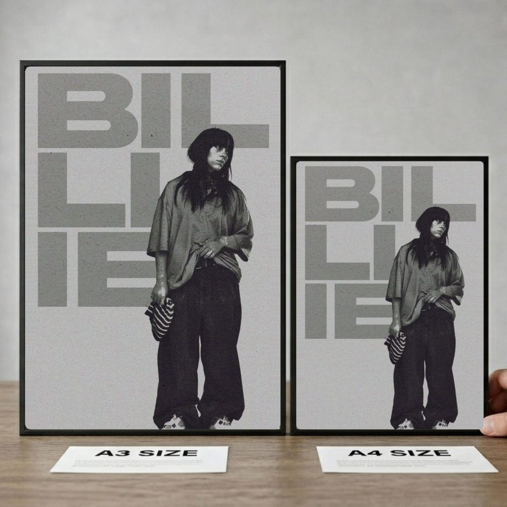 Billie Eilish - Hit Me Hard And Soft Poster with Frame - Vibes DistrictBillie Eilish - Hit Me Hard And Soft Poster with Frame poster GoldVibes District