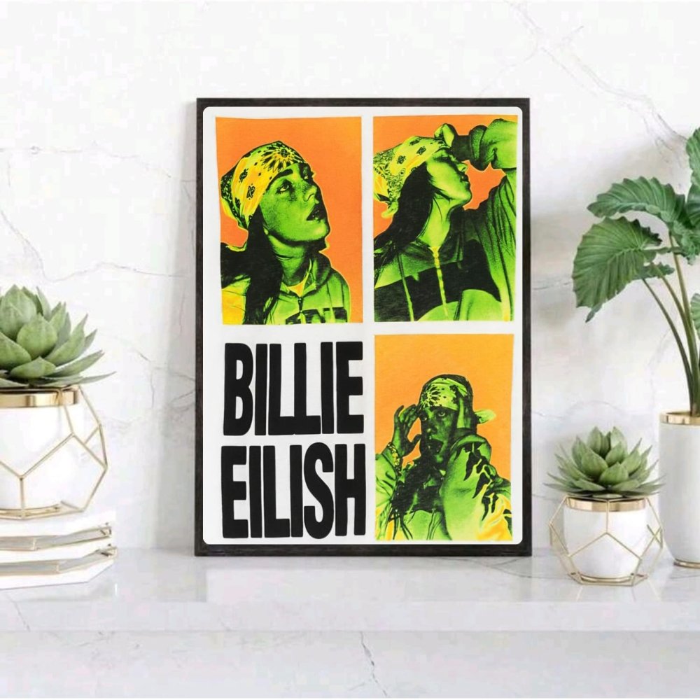 Billie Eilish - Hit Me Hard And Soft Poster with Frame - Vibes DistrictBillie Eilish - Hit Me Hard And Soft Poster with Frame poster GoldVibes District
