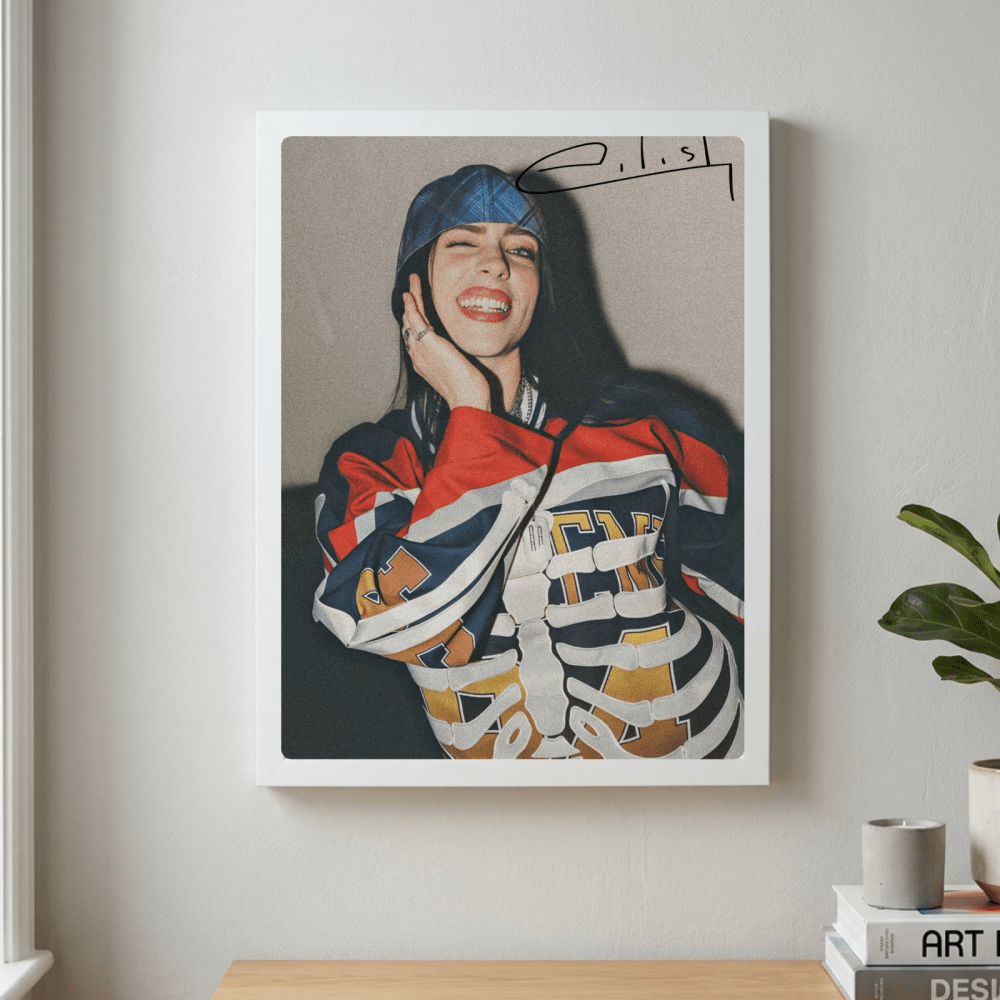 Billie Eilish - Hit Me Hard And Soft Poster with Frame - Vibes DistrictBillie Eilish - Hit Me Hard And Soft Poster with Frame poster GoldVibes District