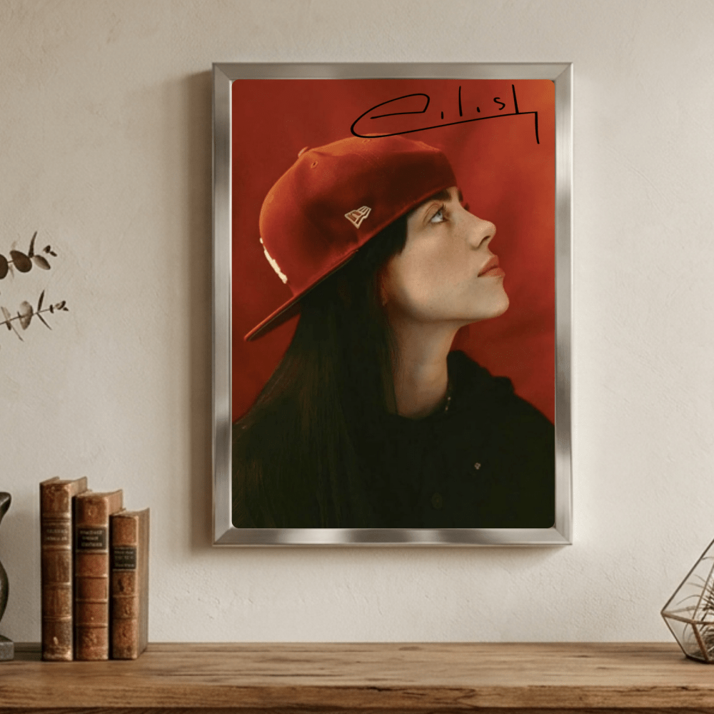Billie Eilish - Hit Me Hard And Soft Poster with Frame - Vibes DistrictBillie Eilish - Hit Me Hard And Soft Poster with Frame poster GoldVibes District