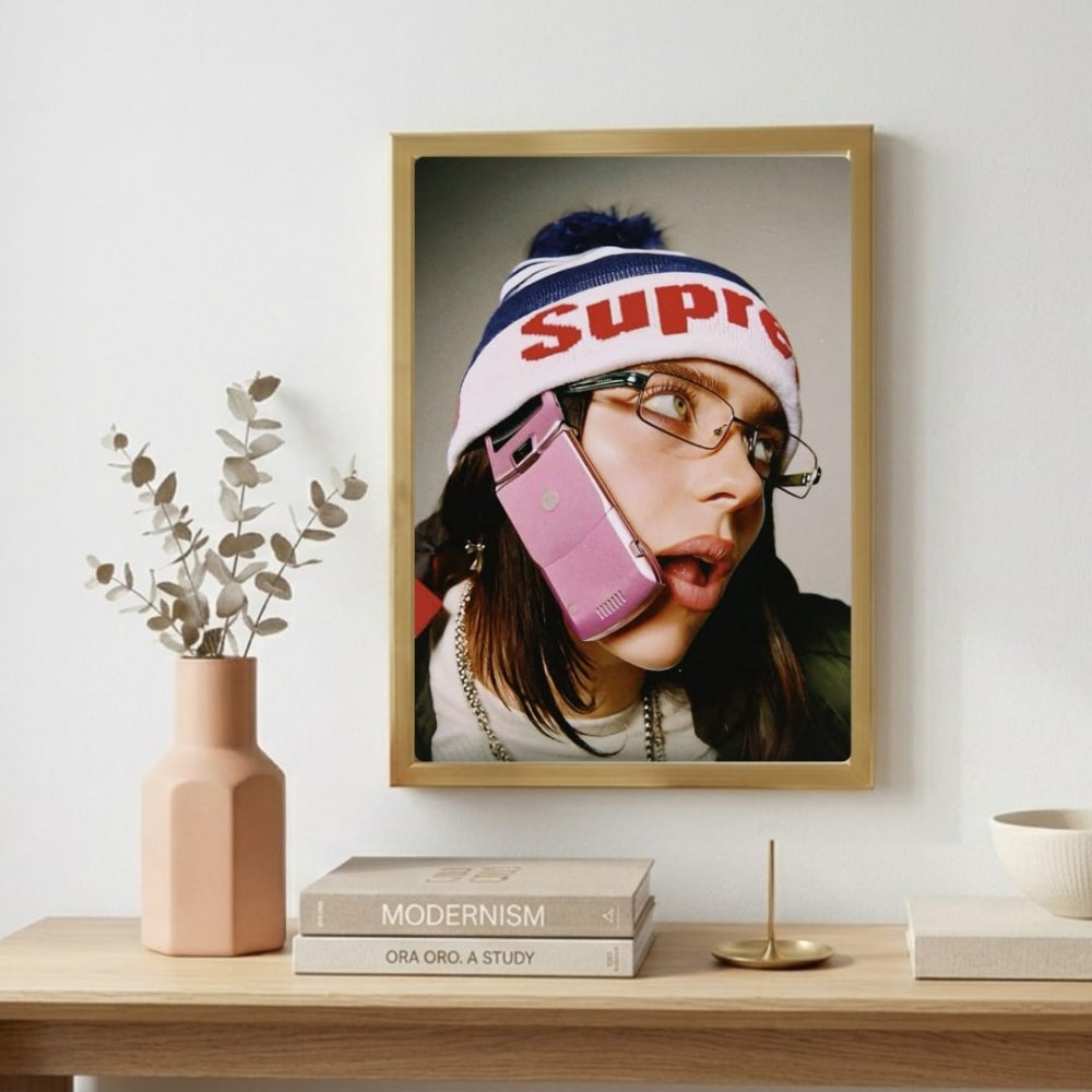 Billie Eilish - Hit Me Hard And Soft Poster with Frame - Vibes DistrictBillie Eilish - Hit Me Hard And Soft Poster with Frame poster SilverVibes District