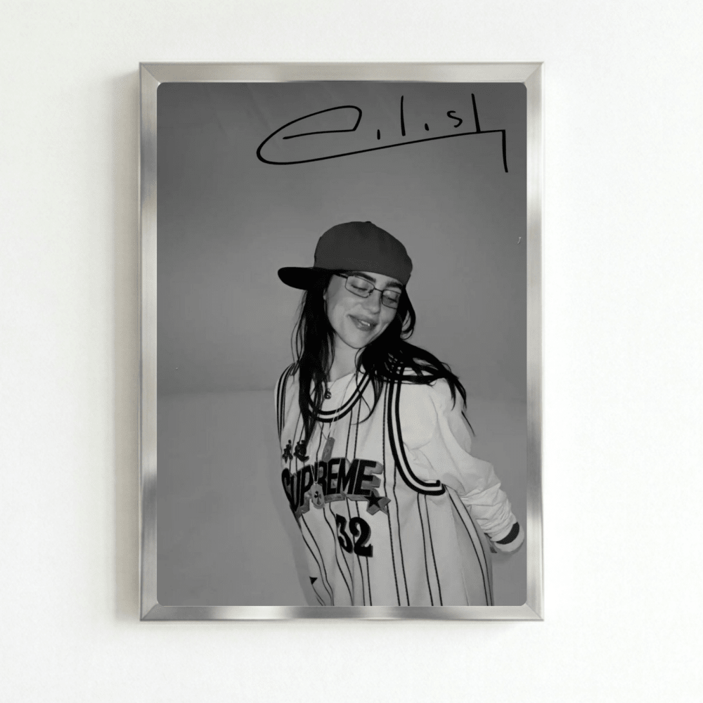 Billie Eilish Poster with Frame - Vibes DistrictBillie Eilish Poster with Frame poster SilverVibes District