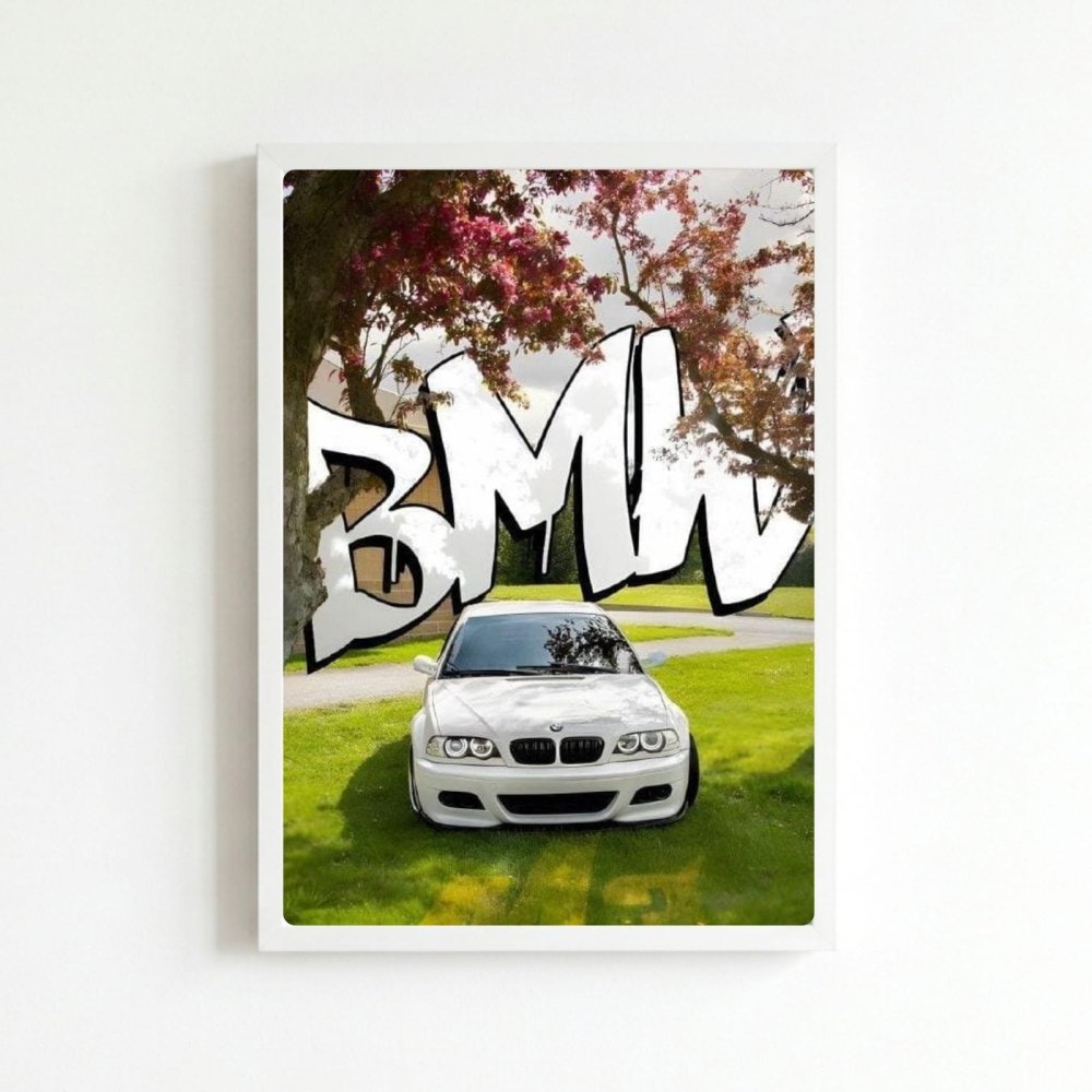 Bmw - Vibes DistrictBmw poster BiancoVibes District