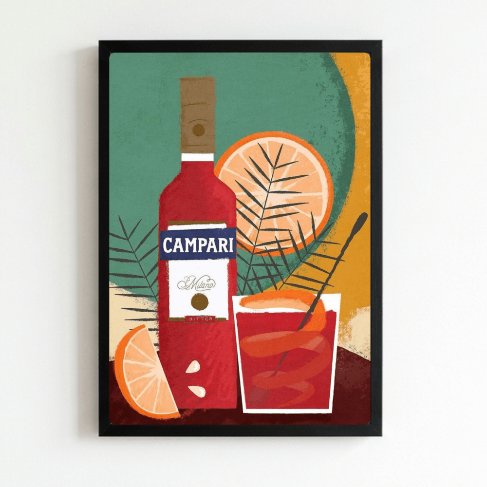 Campari bar decoration - Vibes DistrictCampari bar decoration poster NeroVibes District