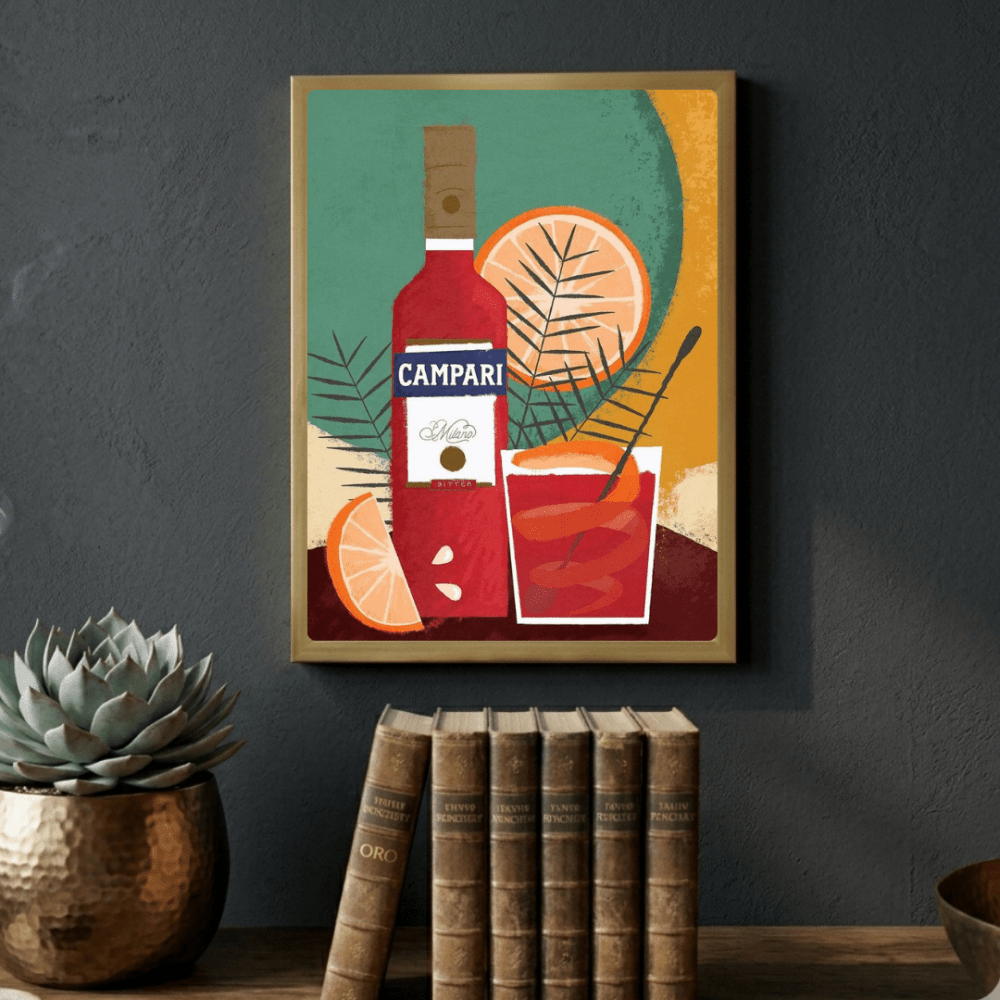 Campari bar decoration - Vibes DistrictCampari bar decoration poster SilverVibes District