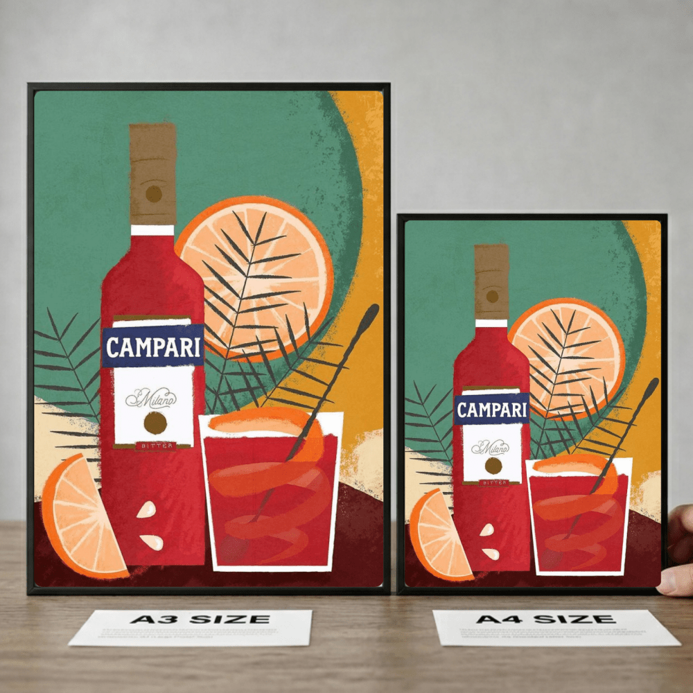 Campari bar decoration - Vibes DistrictCampari bar decoration poster SilverVibes District