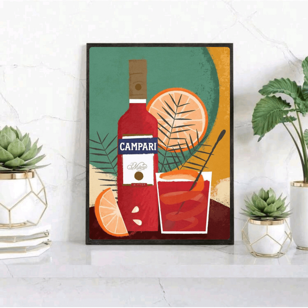 Campari bar decoration - Vibes DistrictCampari bar decoration poster SilverVibes District